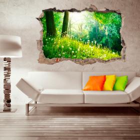 Vinilos 3D Pared Rota Naturaleza