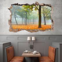 Vinilos 3D Árboles En Otoño