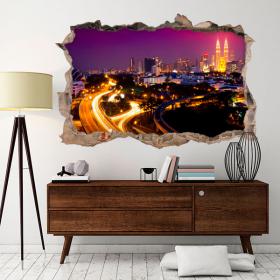 Vinilos 3D Ciudad Kuala Lumpur