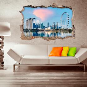 Vinilo 3D Singapore Ciudad