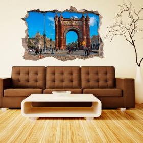 Vinilo 3D Barcelona Arco Del Triunfo