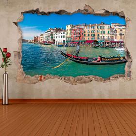 Vinilos 3D Góndola Venecia
