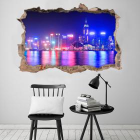 Vinilos 3D Ciudad Hong Kong
