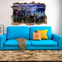 Vinilos 3D Pared Hong Kong