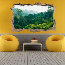Vinilos 3D Árboles En El Bosque