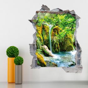 Vinilos 3D Ríos En Las Montañas
