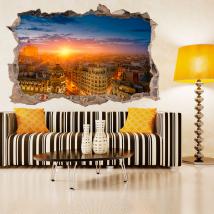 Vinilos 3D Madrid Atardecer