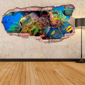 Vinilos 3D Peces En El Mar