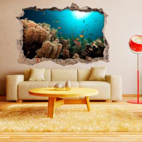 Vinilos 3D Paredes Peces Del Mar