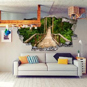 Vinilos 3D Escaleras Naturaleza