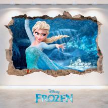 Vinilos 3D Agujero Pared Disney Frozen