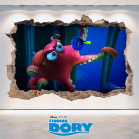 Vinilos 3D Disney Buscando A Dory Agujero Pared