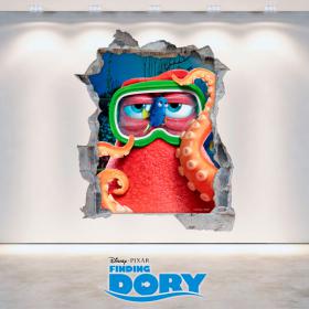 Vinilo Disney Agujero Pared Buscando A Dory 3D