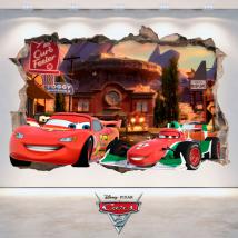 Pegatinas Disney 3D Cars 2 Agujero Pared