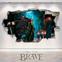 Vinilos Disney Brave Agujero Pared 3D