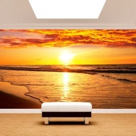 Fotomural Atardecer En La Playa