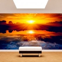 Fotomural Sol Atardecer Mar