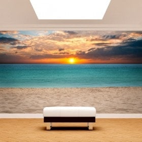 Fotomurales Puesta De Sol En La Playa