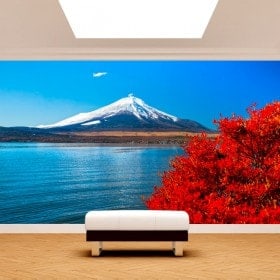 Fotomurales Lago Kawaguchi Monte Fuji