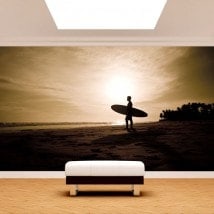 Fotomural Surfista En La Playa