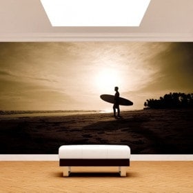 Fotomural Surfista En La Playa