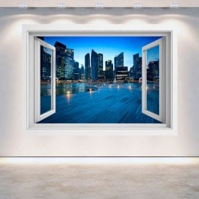 Ventanas 3D Singapur Ciudad