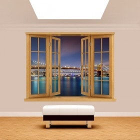 Ventanas 3D Puente De Brooklyn New York