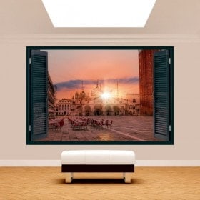Ventanas 3D Plaza San Marco Atardecer