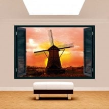 Ventanas 3D Molino Holanda