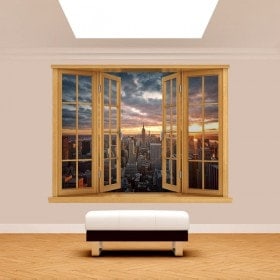 Ventanas 3D Manhattan Atardecer