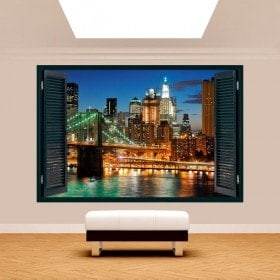 Ventana 3D Puente De Brooklyn