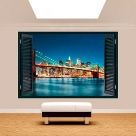 Ventana 3D Nueva York Ciudad