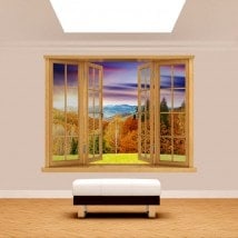 Ventanas 3D Atardecer Montañas