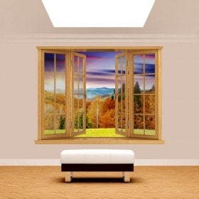 Ventanas 3D Atardecer Montañas