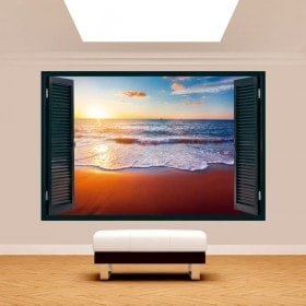 Ventanas 3D Atardecer En La Playa