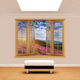 Ventanas 3D Flores En Las Montañas