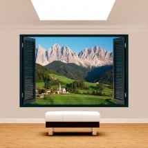 Ventanas 3D Dolomites Montañas Italia