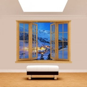 Ventanas 3D Montañas Alpes Austria