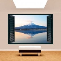 Ventanas 3D Monte Fuji Lago Kawaguchi