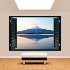 Ventanas 3D Monte Fuji Lago Kawaguchi