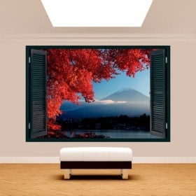 Ventanas 3D Paredes Monte Fuji