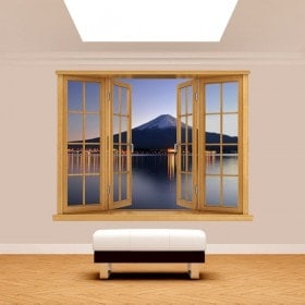 Ventana 3D Monte Fuji Lago Kawaguchi