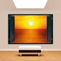 Ventanas 3D Sol Atardecer En El Mar