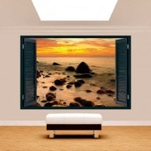 Ventana 3D Atardecer En El Mar Báltico