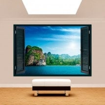 Ventana 3D Atardecer En La Costa