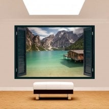 Ventanas 3D Lago Braies Italia