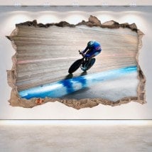 Vinilos 3D Ciclismo Agujero Pared 3D