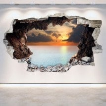 Vinilos Pared Rota Cuevas 3D