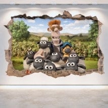 Vinilos Decorativos La Oveja Shaun 3D