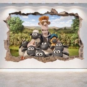 Vinilos Decorativos La Oveja Shaun 3D